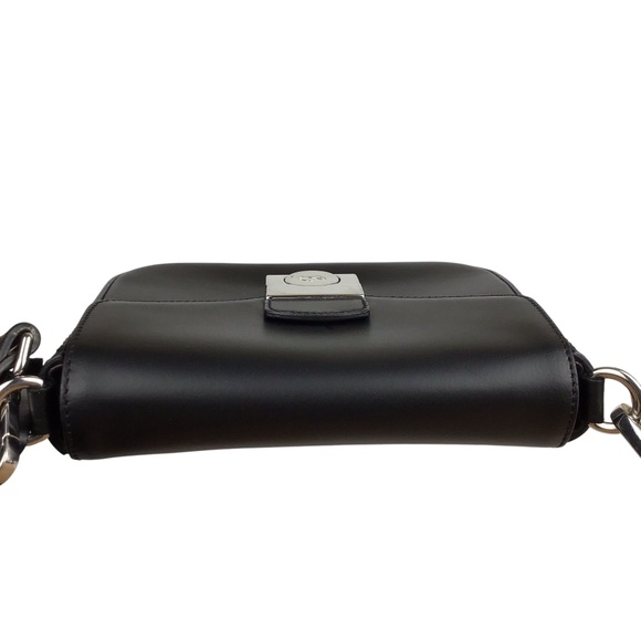 NWOT Italian Black Leather Bag - Picture 9 of 16